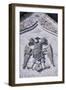 Imperial Coat of Arms in Stone, Pushkin-null-Framed Giclee Print