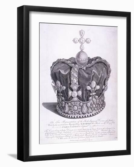 Imperial Crown of State Worn by King George III on His Coronation, 1763-Edward Rooker-Framed Giclee Print