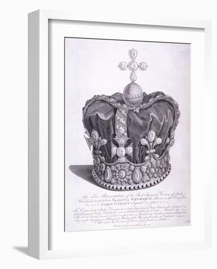 Imperial Crown of State Worn by King George III on His Coronation, 1763-Edward Rooker-Framed Giclee Print