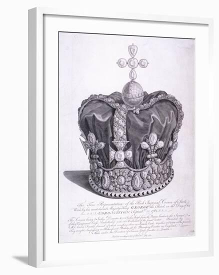Imperial Crown of State Worn by King George III on His Coronation, 1763-Edward Rooker-Framed Giclee Print