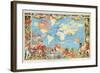 Imperial Federation Showing the Map of the World, British Empire, by Captain JC Colombo, C.1886-null-Framed Giclee Print