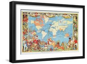 Imperial Federation Showing the Map of the World, British Empire, by Captain JC Colombo, C.1886-null-Framed Giclee Print