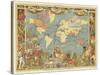 Imperial Federation-Walter Crane-Stretched Canvas