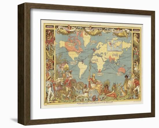 Imperial Federation-Walter Crane-Framed Giclee Print