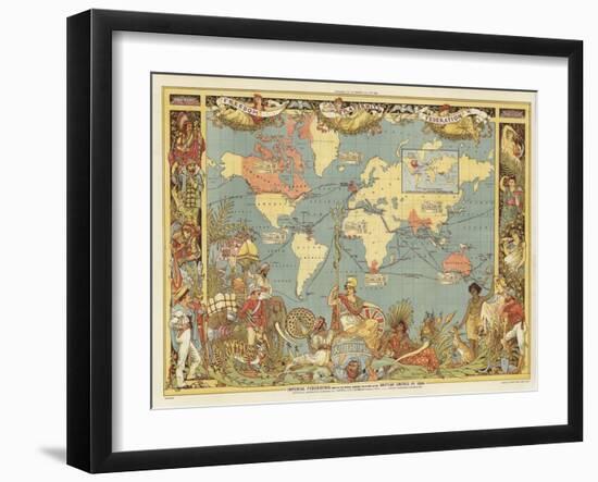 Imperial Federation-Walter Crane-Framed Giclee Print