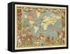 Imperial Federation-Walter Crane-Framed Stretched Canvas