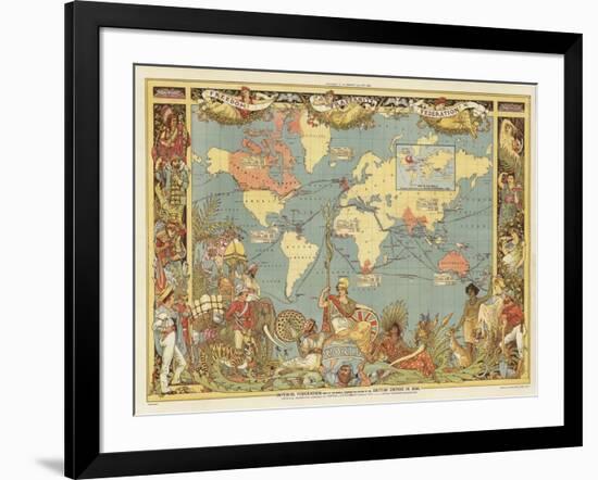 Imperial Federation-Walter Crane-Framed Giclee Print