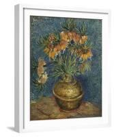 Imperial Fritillaries in a Copper Vase-Vincent Van Gogh-Framed Giclee Print