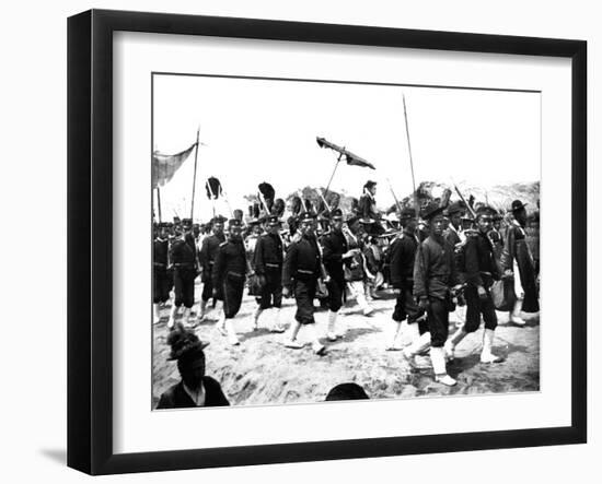 Imperial Japanese Procession, 1900-null-Framed Giclee Print