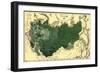 Imperial Map of Russia - 1890-null-Framed Art Print