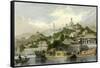 Imperial Palace Gardens-Thomas Allom-Framed Stretched Canvas