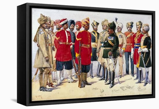 Imperial Service Troops, Illustration from 'Armies of India' by Major G.F. MacMunn, Published in…-Alfred Crowdy Lovett-Framed Stretched Canvas