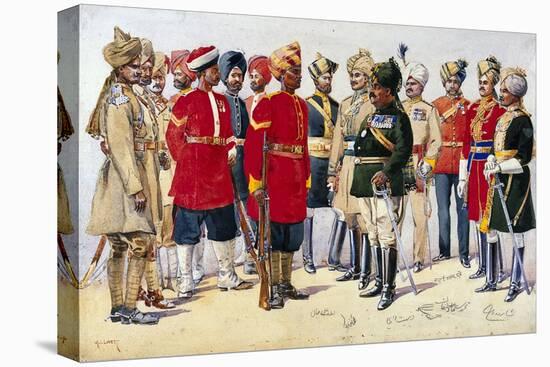 Imperial Service Troops, Illustration from 'Armies of India' by Major G.F. MacMunn, Published in…-Alfred Crowdy Lovett-Stretched Canvas