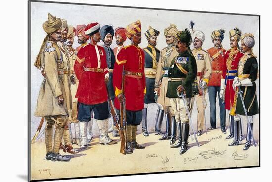 Imperial Service Troops, Illustration from 'Armies of India' by Major G.F. MacMunn, Published in…-Alfred Crowdy Lovett-Mounted Giclee Print