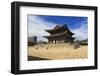 Imperial Throne Hall (Geunjeongjeon) with Modern City Skyline , Seoul, South Korea-Eleanor Scriven-Framed Photographic Print