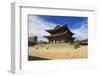 Imperial Throne Hall (Geunjeongjeon) with Modern City Skyline , Seoul, South Korea-Eleanor Scriven-Framed Photographic Print