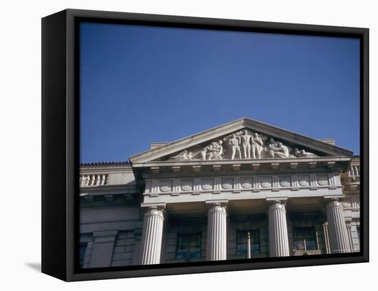 Imperial Washington Portfolio, DC Views, 1952: Commerce Department Building Facade Detail-Walker Evans-Framed Stretched Canvas