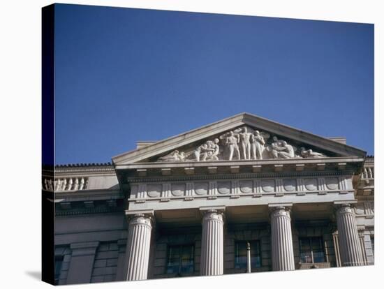 Imperial Washington Portfolio, DC Views, 1952: Commerce Department Building Facade Detail-Walker Evans-Stretched Canvas