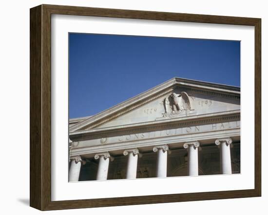 Imperial Washington Portfolio, DC Views, 1952: Constitution Hall Facade Detail-Walker Evans-Framed Photographic Print