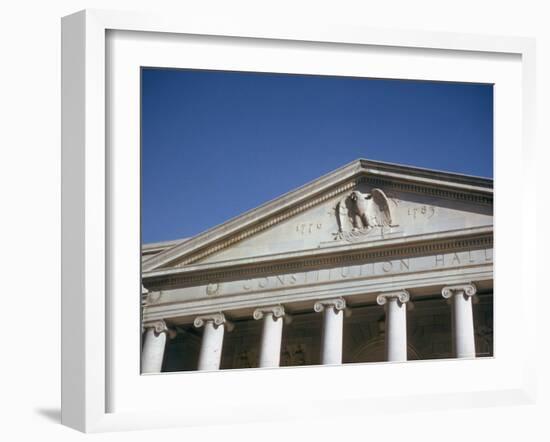 Imperial Washington Portfolio, DC Views, 1952: Constitution Hall Facade Detail-Walker Evans-Framed Photographic Print