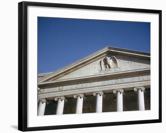 Imperial Washington Portfolio, DC Views, 1952: Constitution Hall Facade Detail-Walker Evans-Framed Photographic Print