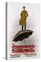 Impermeabili Moretti Umbrella Poster-Leopoldo Metlicovitz-Stretched Canvas