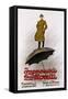 Impermeabili Moretti Umbrella Poster-Leopoldo Metlicovitz-Framed Stretched Canvas