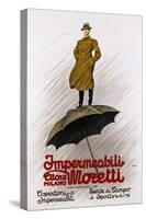 Impermeabili Moretti Umbrella Poster-Leopoldo Metlicovitz-Stretched Canvas