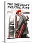 "Important Business" Saturday Evening Post Cover, September 20,1919-Norman Rockwell-Stretched Canvas
