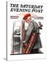 "Important Business" Saturday Evening Post Cover, September 20,1919-Norman Rockwell-Stretched Canvas