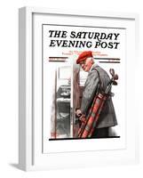 "Important Business" Saturday Evening Post Cover, September 20,1919-Norman Rockwell-Framed Giclee Print