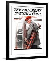 "Important Business" Saturday Evening Post Cover, September 20,1919-Norman Rockwell-Framed Giclee Print