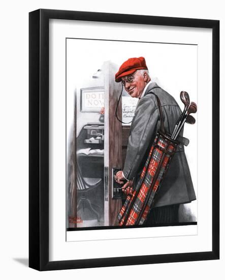 "Important Business", September 20,1919-Norman Rockwell-Framed Giclee Print