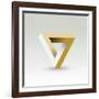 Impossible Looped Triangle Vector Logo Template. Luxury Symbol-i3alda-Framed Art Print