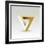 Impossible Looped Triangle Vector Logo Template. Luxury Symbol-i3alda-Framed Art Print