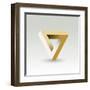 Impossible Looped Triangle Vector Logo Template. Luxury Symbol-i3alda-Framed Art Print