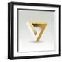 Impossible Looped Triangle Vector Logo Template. Luxury Symbol-i3alda-Framed Art Print