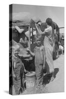 Impoverished Family-Dorothea Lange-Stretched Canvas