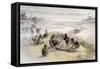 Impression of a Camp Occupied by Homo Habilis-English School-Framed Stretched Canvas