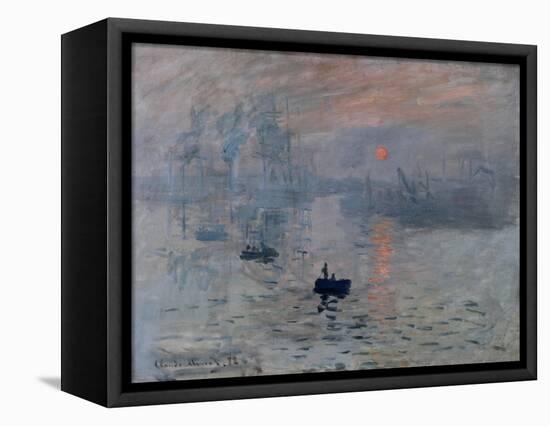 Impression, Rising Sun-Claude Monet-Framed Stretched Canvas