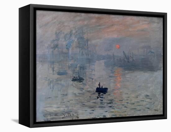 Impression, Rising Sun-Claude Monet-Framed Stretched Canvas