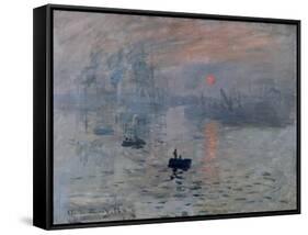 Impression, Rising Sun-Claude Monet-Framed Stretched Canvas