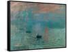 Impression, Soleil Levant (Impression, Rising Sun), painted 1872 in Le Havre, France.-Claude Monet-Framed Stretched Canvas