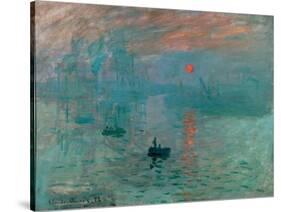 Impression, Soleil Levant (Impression, Rising Sun), painted 1872 in Le Havre, France.-Claude Monet-Stretched Canvas