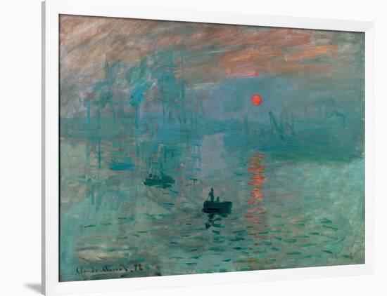 Impression, Soleil Levant (Impression, Rising Sun), painted 1872 in Le Havre, France.-Claude Monet-Framed Giclee Print