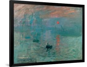 Impression, Soleil Levant (Impression, Rising Sun), painted 1872 in Le Havre, France.-Claude Monet-Framed Giclee Print