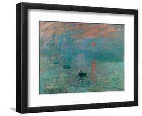 Impression, Soleil Levant (Impression, Rising Sun), painted 1872 in Le Havre, France.-Claude Monet-Framed Giclee Print