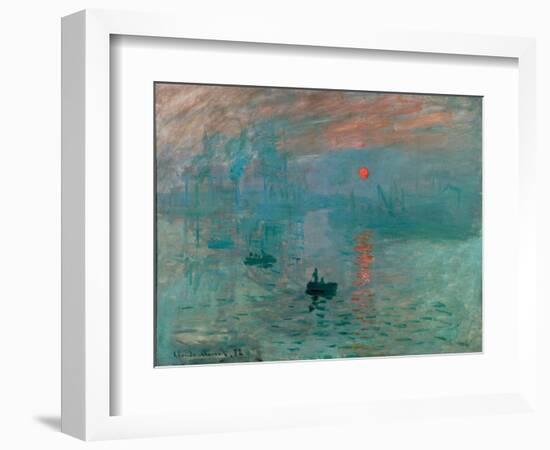 Impression, Soleil Levant (Impression, Rising Sun), painted 1872 in Le Havre, France.-Claude Monet-Framed Giclee Print