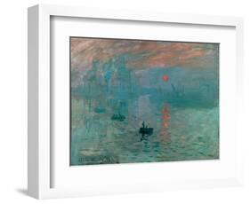 Impression, Soleil Levant (Impression, Rising Sun), painted 1872 in Le Havre, France.-Claude Monet-Framed Giclee Print