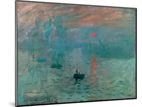 Impression, Soleil Levant (Impression, Rising Sun), painted 1872 in Le Havre, France.-Claude Monet-Mounted Giclee Print